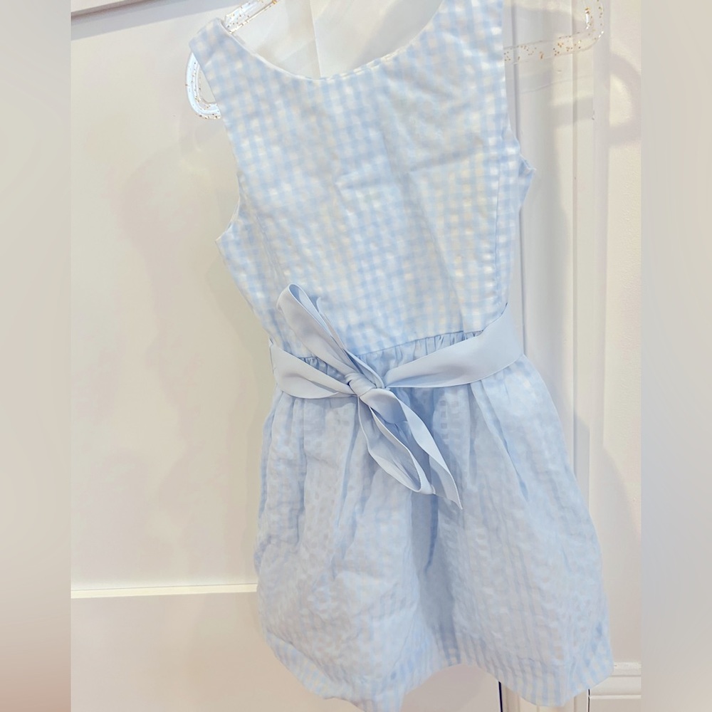 Polo Ralph Lauren girls gingham dress with ribbon sash in size 5